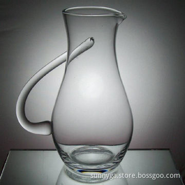 Glass Decanter/Carafe with Special Handle Design and 240mm Height